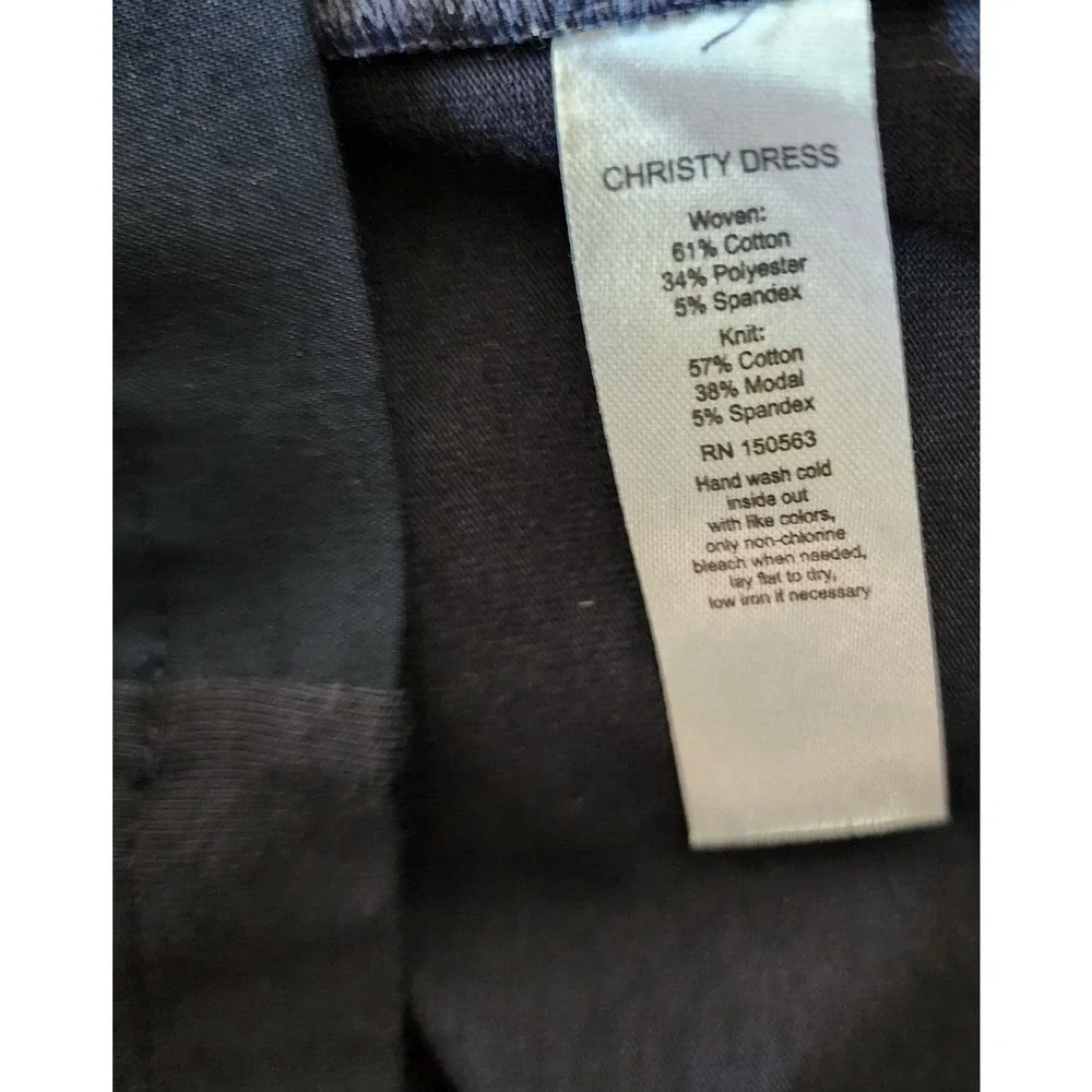 Hinson Wu Christy Dress Knit Jersey A-line Navy Dress pockets SMALL MSRP: $200 - Picture 4 of 11